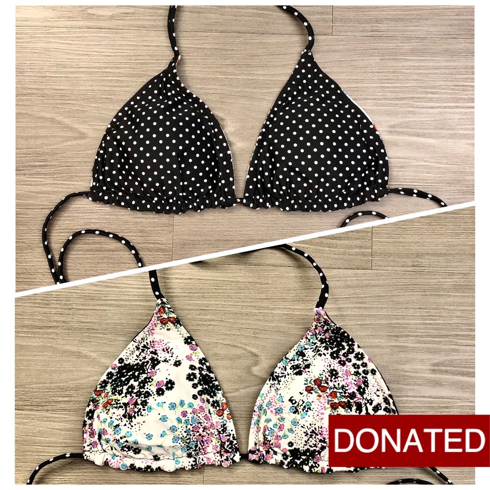 DONATED x Reversible Bikini Top Ardene NWOT